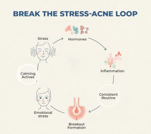 acne stress, adult acne, palo alto